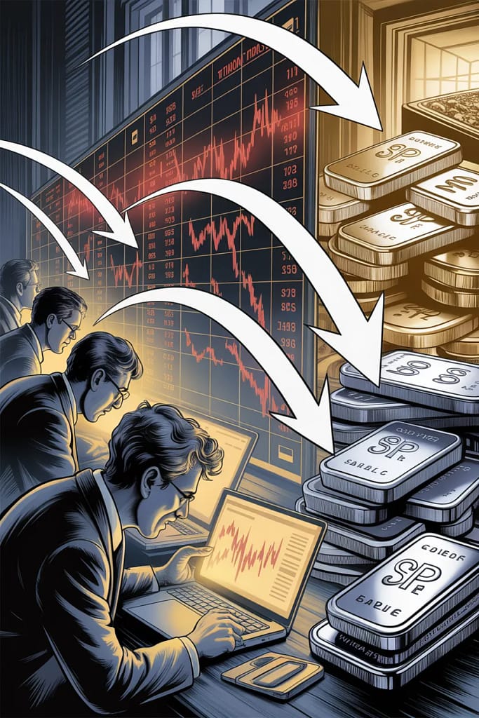 Safe Haven Demand During Most Violent 48 Hours in Silver