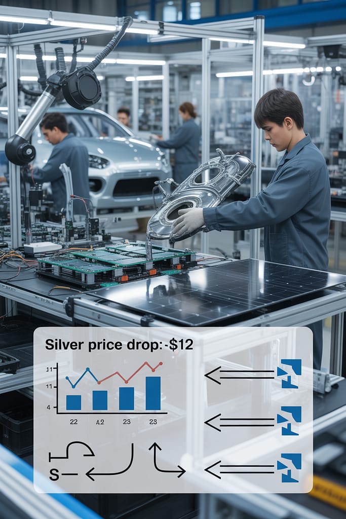 Silver Drops $12 and Industrial Demand Implications